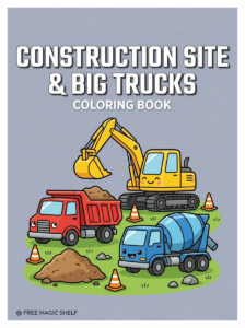 Construction Site & Big Trucks Coloring Book