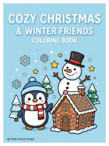 Cozy Christmas & Winter Friends Coloring Book
