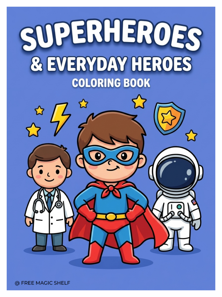 Superheroes & Everyday Heroes Coloring Book